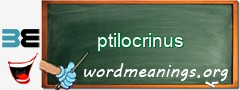 WordMeaning blackboard for ptilocrinus